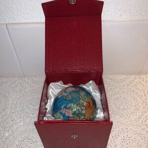 Decorated World In A Box Paperweight